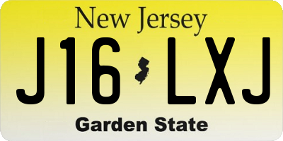 NJ license plate J16LXJ