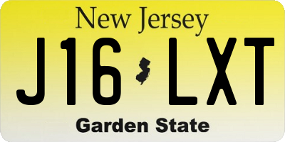 NJ license plate J16LXT