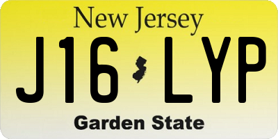NJ license plate J16LYP