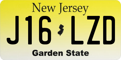 NJ license plate J16LZD