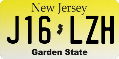 NJ license plate J16LZH