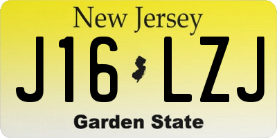 NJ license plate J16LZJ