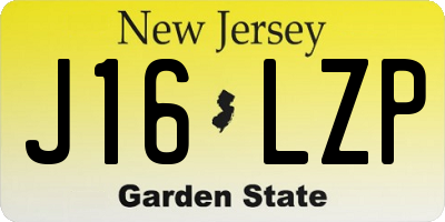 NJ license plate J16LZP