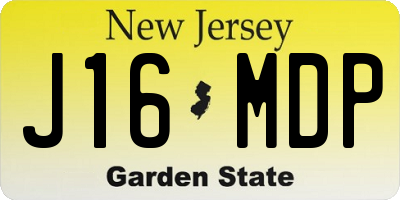 NJ license plate J16MDP