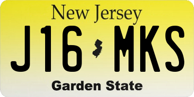 NJ license plate J16MKS