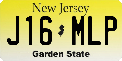 NJ license plate J16MLP