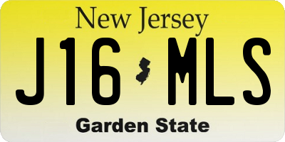 NJ license plate J16MLS