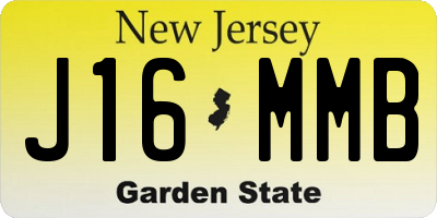 NJ license plate J16MMB