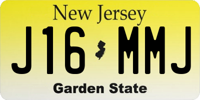 NJ license plate J16MMJ