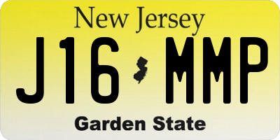 NJ license plate J16MMP