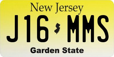 NJ license plate J16MMS