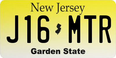 NJ license plate J16MTR