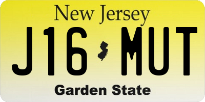 NJ license plate J16MUT