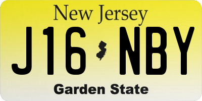 NJ license plate J16NBY