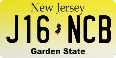 NJ license plate J16NCB