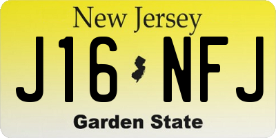 NJ license plate J16NFJ