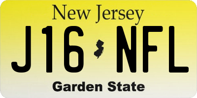 NJ license plate J16NFL