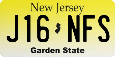 NJ license plate J16NFS