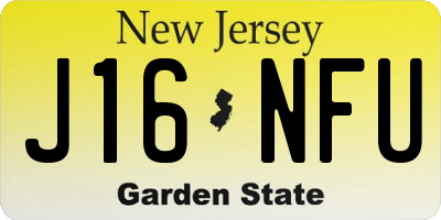 NJ license plate J16NFU