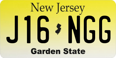 NJ license plate J16NGG