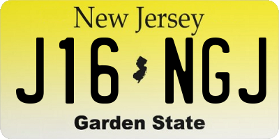 NJ license plate J16NGJ