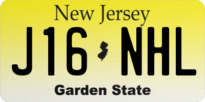 NJ license plate J16NHL