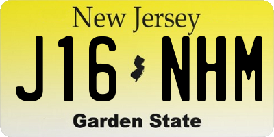 NJ license plate J16NHM