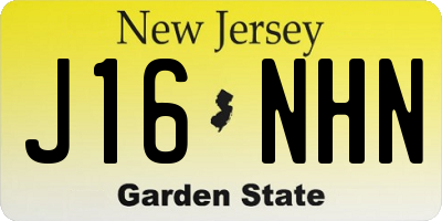 NJ license plate J16NHN