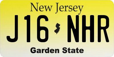 NJ license plate J16NHR