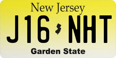NJ license plate J16NHT