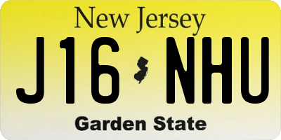 NJ license plate J16NHU