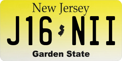 NJ license plate J16NII