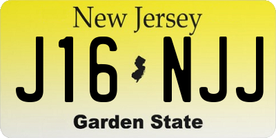 NJ license plate J16NJJ