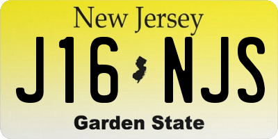 NJ license plate J16NJS