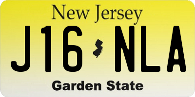 NJ license plate J16NLA