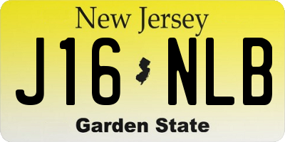 NJ license plate J16NLB
