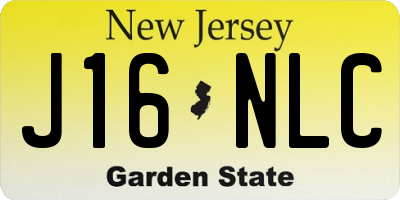 NJ license plate J16NLC