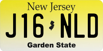 NJ license plate J16NLD