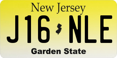 NJ license plate J16NLE