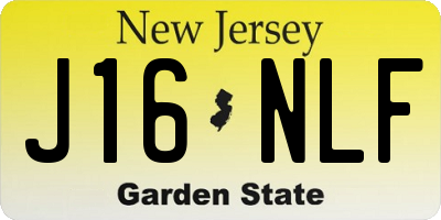 NJ license plate J16NLF