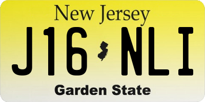 NJ license plate J16NLI