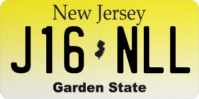 NJ license plate J16NLL