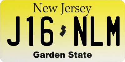 NJ license plate J16NLM