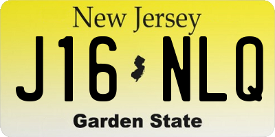 NJ license plate J16NLQ