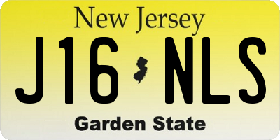 NJ license plate J16NLS