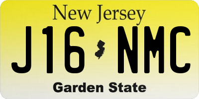 NJ license plate J16NMC
