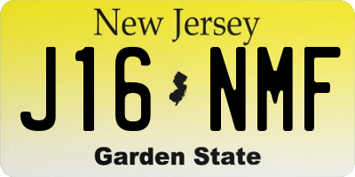 NJ license plate J16NMF