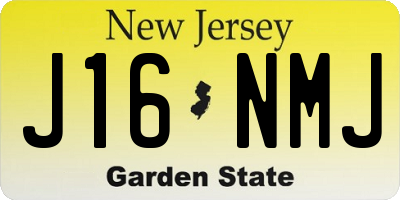 NJ license plate J16NMJ
