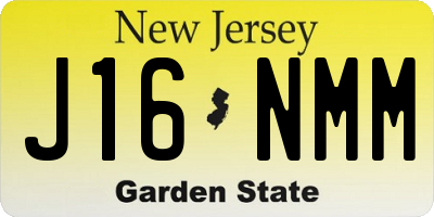 NJ license plate J16NMM