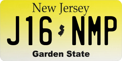 NJ license plate J16NMP